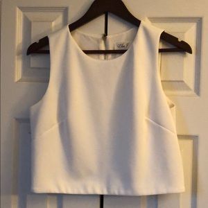 Eliza J Scuba Crop Top